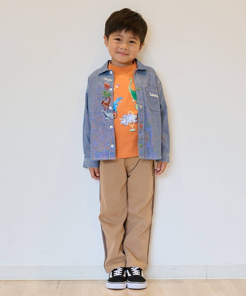 kladskap(クレードスコープ)の「ロゴ+サイドラインロング丈ペインターパンツ(その他パンツ・キッズ・ベージュ/チャコール・110cm/100cm/90cm/120cm/130cm)」の16枚目の写真