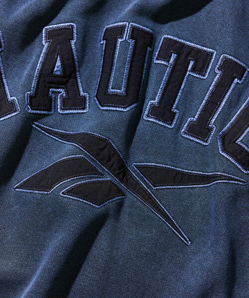 NAUTICA（ノーティカ）の「Reebok×NAUTICA/リーボック×ノーティカ 【Exclusive】 ダブルネーム アーチロゴ ピグメント ヘビーウェイト クルーネックスウェット（スウェット・メンズ・イエロー/ブラック/ネイビー・LARGE/SMALL/X-LARGE/MEDIUM）」の21枚目の写真