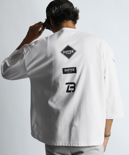 BLACK LABEL〕SORONA PONTE ROUND HEM 3Q TEE：セットアップ ポンチ