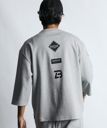 The DUFFER of ST.GEORGE | 〔BLACK LABEL〕SORONA PONTE ROUND HEM 3Q TEE：セットアップ ポンチ素材 ラウンドヘム 7分袖Tシャツ(Tシャツ/カットソー)