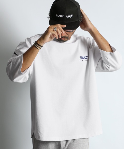 The DUFFER of ST.GEORGE(ザダファーオブセントジョージ)の「〔BLACK LABEL〕SORONA PONTE ROUND HEM 3Q TEE:セットアップ ポンチ素材 ラウンドヘム 7分袖Tシャツ(Tシャツ/カットソー・メンズ・ブラック/ホワイト/ライトグレー・X-LARGE/LARGE/MEDIUM)」の7枚目の写真