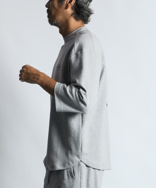 BLACK LABEL〕SORONA PONTE ROUND HEM 3Q TEE：セットアップ ポンチ
