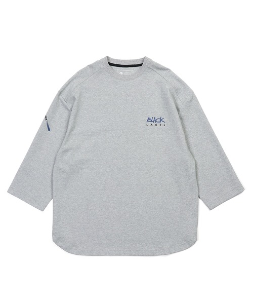 BLACK LABEL〕SORONA PONTE ROUND HEM 3Q TEE：セットアップ ポンチ