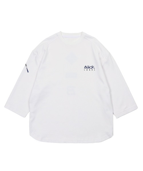 The DUFFER of ST.GEORGE(ザダファーオブセントジョージ)の「〔BLACK LABEL〕SORONA PONTE ROUND HEM 3Q TEE:セットアップ ポンチ素材 ラウンドヘム 7分袖Tシャツ(Tシャツ/カットソー・メンズ・ブラック/ホワイト/ライトグレー・X-LARGE/LARGE/MEDIUM)」の13枚目の写真