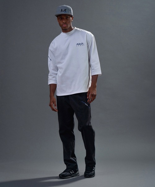 BLACK LABEL〕SORONA PONTE ROUND HEM 3Q TEE：セットアップ ポンチ