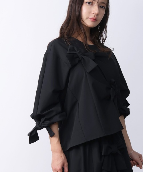 PICCIN（ピッチン）の「リボンブラウス（シャツ/ブラウス・レディース・ブラック・M）」の2枚目の写真