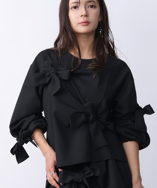 PICCIN（ピッチン）の「リボンブラウス（シャツ/ブラウス・レディース・ブラック・M）」の4枚目の写真