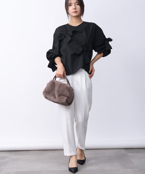 PICCIN（ピッチン）の「リボンブラウス（シャツ/ブラウス・レディース・ブラック・M）」の7枚目の写真