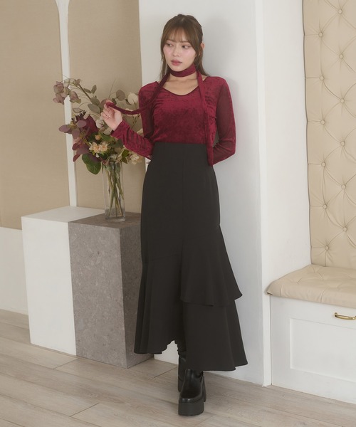 AMERI アメリ シアーチョーカートップス CHOKER SHEER ブラック AMERI アメリ シアーチョーカートップス CHOKER SHEER ブラック