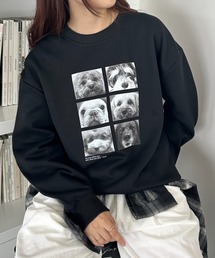 MYMOOD. | Dogフォトスウェット 犬アニマルフォトオーバースウェット(スウェット)