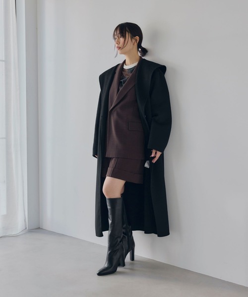 SEVEN TWELVE THIRTY(セヴントゥエルヴサーティー)の「スタックヒールセミルーズブーツ(ブーツ・レディース・ブラック系その他/ブラウン系その他/ブラック・24.5cm/24cm/23.5cm/23cm/22.5cm)」の16枚目の写真