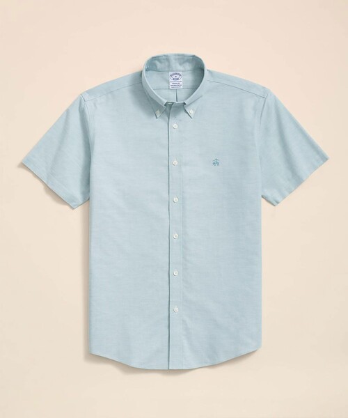 BROOKS BROTHERS(ブルックスブラザーズ)の「ストレッチオックスフォード GFロゴ ショートスリーブカジュアルシャツ Regular Fit(シャツ/ブラウス・メンズ・グリーン/レッド/グレー・X-LARGE/LARGE/MEDIUM/SMALL)」の2枚目の写真