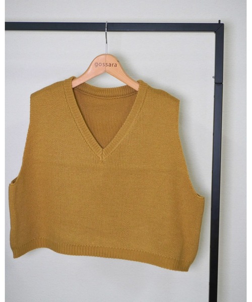 gossara（ゴサラ）の「バルキーニットベスト（ベスト・レディース・モカ/グレー/ベージュ・FREE）」の18枚目の写真