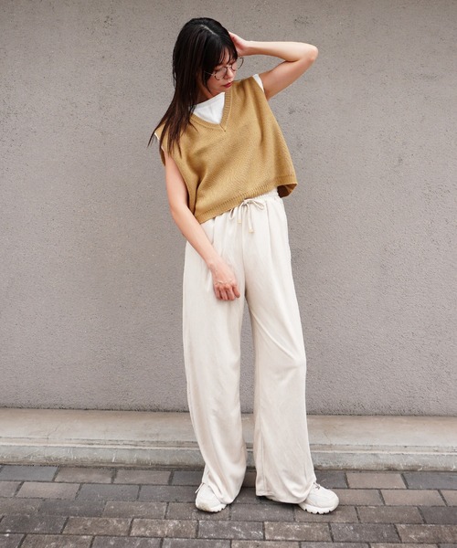 gossara（ゴサラ）の「バルキーニットベスト（ベスト・レディース・モカ/グレー/ベージュ・FREE）」の7枚目の写真