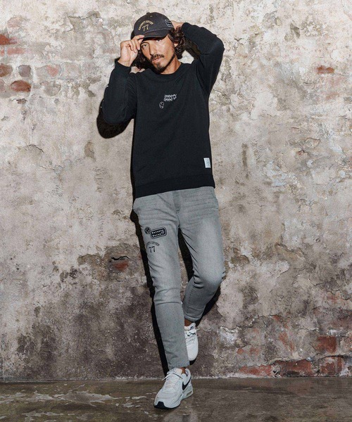 seventy seven（セブンティセブン）の「msw1770-middle onz sweat shirt(77flower logo) スウェット(7725W190)（スウェット・メンズ・トップグレー/ホワイト/ブラック・XL/L/M/S）」の19枚目の写真