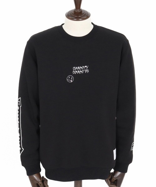 seventy seven（セブンティセブン）の「msw1770-middle onz sweat shirt(77flower logo) スウェット(7725W190)（スウェット・メンズ・トップグレー/ホワイト/ブラック・XL/L/M/S）」の21枚目の写真