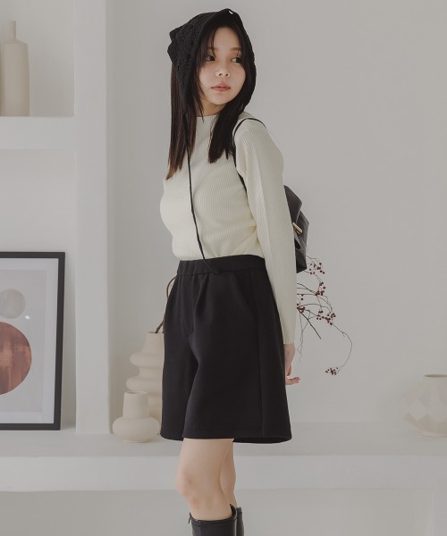 Petitjo（プッチージョ）の「小さいサイズ　ショートパンツ　低身長さん・小柄女性（その他パンツ・レディース・キナリ/ブラック・PSS/PS/PM/PL）」の12枚目の写真