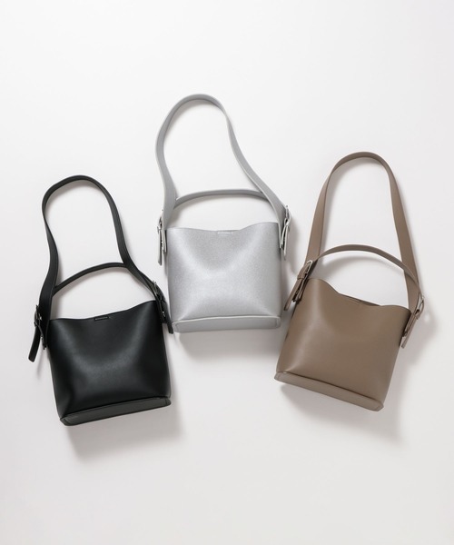 LEPSIM(レプシィム)の「アジャストベルトバッグ 595115(ショルダーバッグ・レディース・シルバー/ブラック/モカ・ONE SIZE)」の14枚目の写真