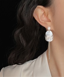 パールチェーンピアス