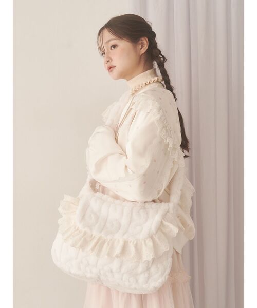 merry jenny（メリージェニー）の「もふもふケーブルショルダーバッグ（ショルダーバッグ・レディース・ベージュ/オフホワイト・FREE）」の7枚目の写真