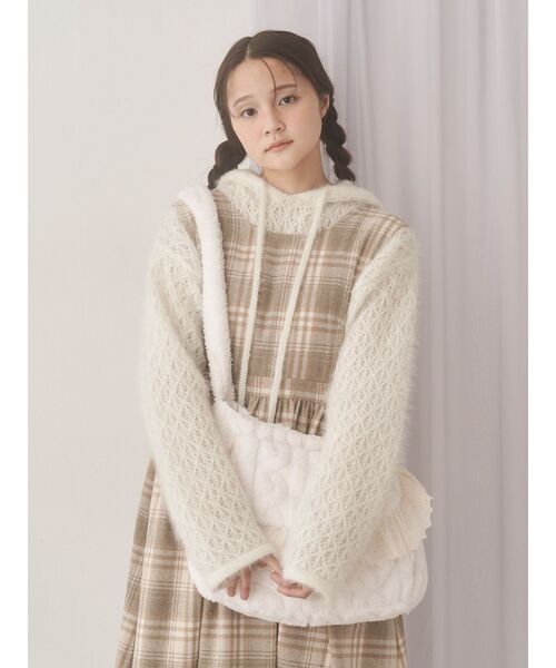 merry jenny（メリージェニー）の「もふもふケーブルショルダーバッグ（ショルダーバッグ・レディース・ベージュ/オフホワイト・FREE）」の12枚目の写真