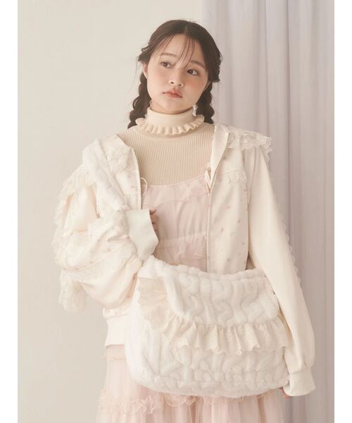 merry jenny（メリージェニー）の「もふもふケーブルショルダーバッグ（ショルダーバッグ・レディース・ベージュ/オフホワイト・FREE）」の19枚目の写真