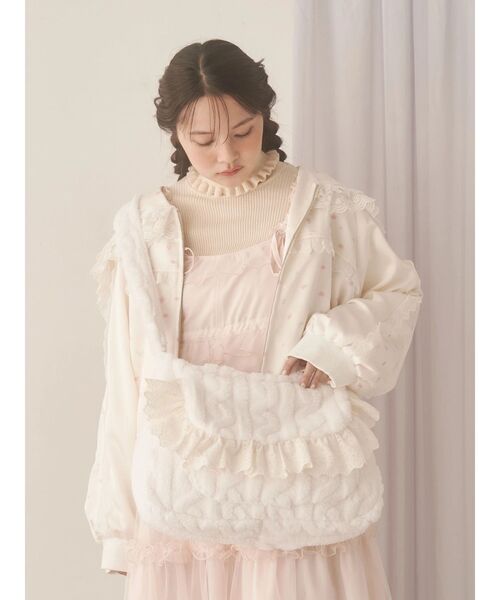 merry jenny（メリージェニー）の「もふもふケーブルショルダーバッグ（ショルダーバッグ・レディース・ベージュ/オフホワイト・FREE）」の20枚目の写真