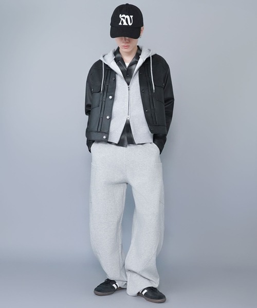 SPINNS（スピンズ）の「短丈ダブルジップパーカー/プレーン/無地/カモフラージュ/ショート丈（パーカー・メンズ・ブラック系その他/杢グレー/グレー系その他/ピンク系その他/ウッドランド・ONESIZE）」の6枚目の写真