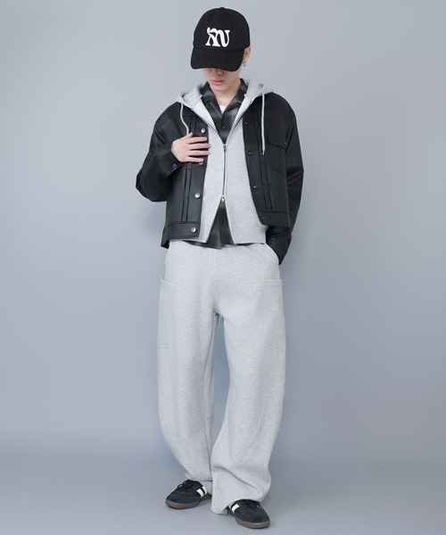 セール】短丈ダブルジップパーカー/プレーン/無地/カモフラージュ