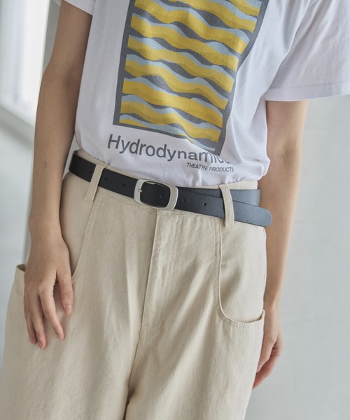 feepur（フェピュール）の「スクエアバックルフェイクレザーベルト（ベルト・レディース・ブラック・MEDIUM）」の6枚目の写真