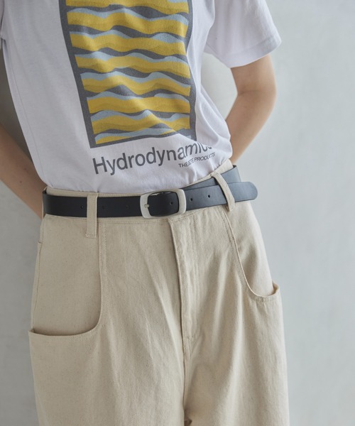 feepur（フェピュール）の「スクエアバックルフェイクレザーベルト（ベルト・レディース・ブラック・MEDIUM）」の7枚目の写真