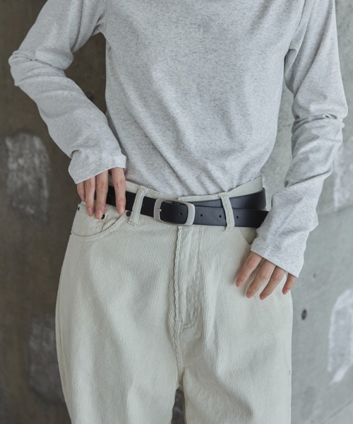 feepur（フェピュール）の「スクエアバックルフェイクレザーベルト（ベルト・レディース・ブラック・MEDIUM）」の20枚目の写真