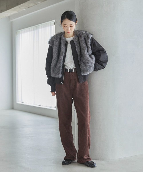 feepur（フェピュール）の「スクエアバックルフェイクレザーベルト（ベルト・レディース・ブラック・MEDIUM）」の10枚目の写真