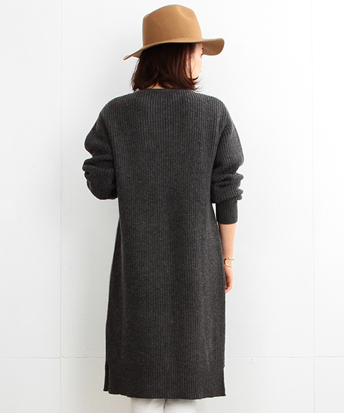 B:MING by BEAMS(ビーミングバイビームス)の「ビーミング by ビームス / 畦編みロングカーディガン(カーディガン/ボレロ・レディース・グレー/ベージュ・ONE SIZE)」の5枚目の写真