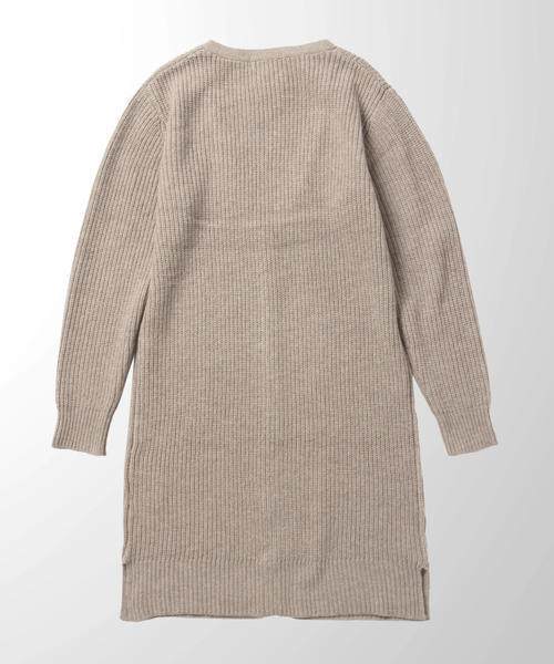 B:MING by BEAMS(ビーミングバイビームス)の「ビーミング by ビームス / 畦編みロングカーディガン(カーディガン/ボレロ・レディース・グレー/ベージュ・ONE SIZE)」の11枚目の写真