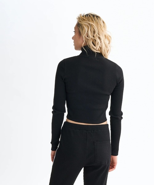 ELEMENT(エレメント)の「ELEMENT レディース TIGHT RIB FULL ZIP W スウェットジャケット 【2025年秋冬モデル】/エレメントショート丈ダブルジップスウェットトップス(カーディガン/ボレロ・レディース・ブラック/ブラック系その他/ホワイト系その他・MEDIUM)」の8枚目の写真
