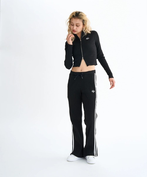 ELEMENT(エレメント)の「ELEMENT レディース TIGHT RIB FULL ZIP W スウェットジャケット 【2025年秋冬モデル】/エレメントショート丈ダブルジップスウェットトップス(カーディガン/ボレロ・レディース・ブラック/ブラック系その他/ホワイト系その他・MEDIUM)」の9枚目の写真