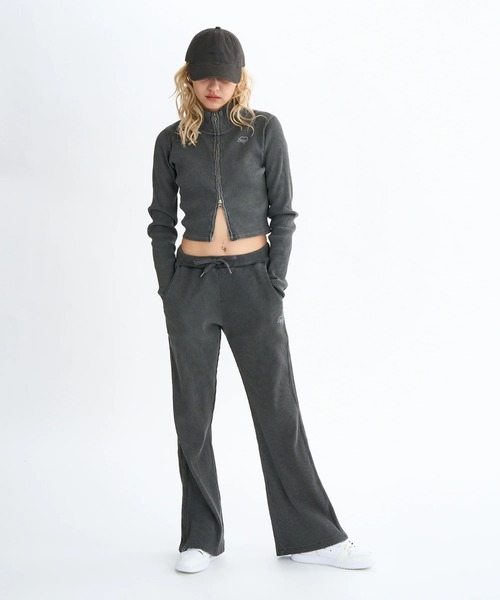 ELEMENT(エレメント)の「ELEMENT レディース TIGHT RIB FULL ZIP W スウェットジャケット 【2025年秋冬モデル】/エレメントショート丈ダブルジップスウェットトップス(カーディガン/ボレロ・レディース・ブラック/ブラック系その他/ホワイト系その他・MEDIUM)」の11枚目の写真