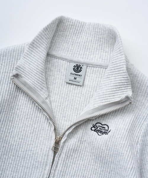 ELEMENT(エレメント)の「ELEMENT レディース TIGHT RIB FULL ZIP W スウェットジャケット 【2025年秋冬モデル】/エレメントショート丈ダブルジップスウェットトップス(カーディガン/ボレロ・レディース・ブラック/ブラック系その他/ホワイト系その他・MEDIUM)」の5枚目の写真