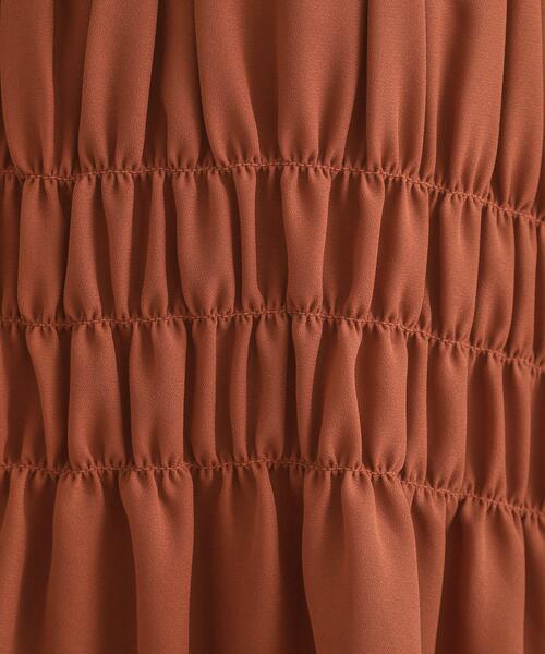 couture brooch（クチュールブローチ）の「【マシンウォッシャブル・きれいめ・通勤】シャーリングチュニックブラウス（シャツ/ブラウス・レディース・レンガ/ブラック/ナチュラル・36/38/40/42）」の12枚目の写真