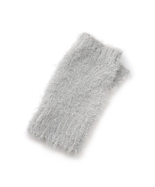 ROPE' PICNIC（ロペピクニック）の「ラメニットフィンガーレスグローブ（手袋・レディース・キナリ/グレー・FREE）」の3枚目の写真