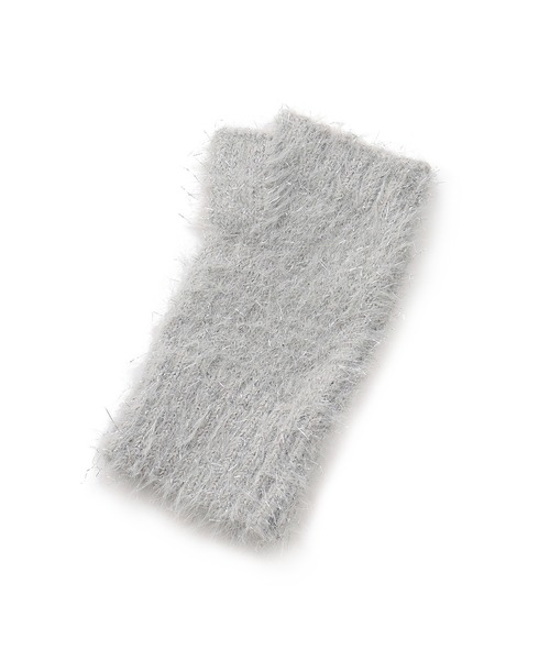 ROPE' PICNIC（ロペピクニック）の「ラメニットフィンガーレスグローブ（手袋・レディース・キナリ/グレー・FREE）」の4枚目の写真