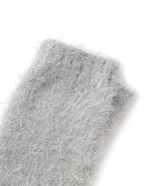 ROPE' PICNIC（ロペピクニック）の「ラメニットフィンガーレスグローブ（手袋・レディース・キナリ/グレー・FREE）」の5枚目の写真