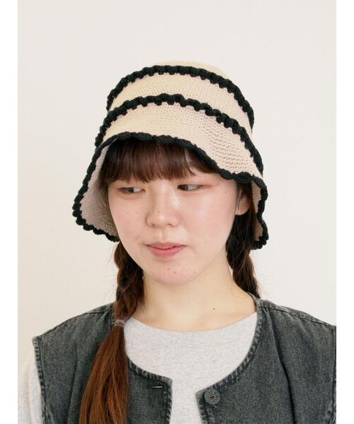 Samansa Mos2（サマンサ モスモス）の「フリルニットハット（ハット・レディース・ベージュ/モカ・F）」の3枚目の写真