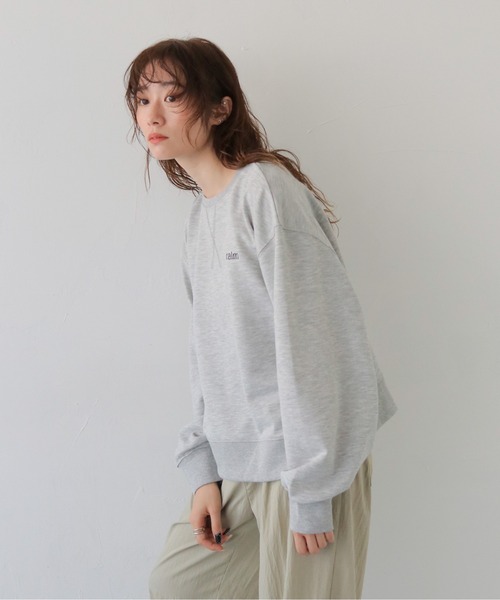 CLEIO(クレイオ)の「【CLEIO】オーバーサイズ刺繍スウェット OVERSIZED EMBROIDERED SWEATSHIRT/980-14604(Tシャツ/カットソー・レディース・グレー/アイボリー/ネイビー・FREE)」の10枚目の写真