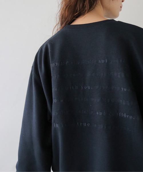 CLEIO(クレイオ)の「【CLEIO】オーバーサイズ刺繍スウェット OVERSIZED EMBROIDERED SWEATSHIRT/980-14604(Tシャツ/カットソー・レディース・グレー/アイボリー/ネイビー・FREE)」の18枚目の写真