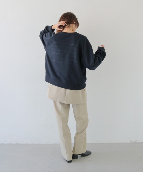 CLEIO(クレイオ)の「【CLEIO】オーバーサイズ刺繍スウェット OVERSIZED EMBROIDERED SWEATSHIRT/980-14604(Tシャツ/カットソー・レディース・グレー/アイボリー/ネイビー・FREE)」の13枚目の写真