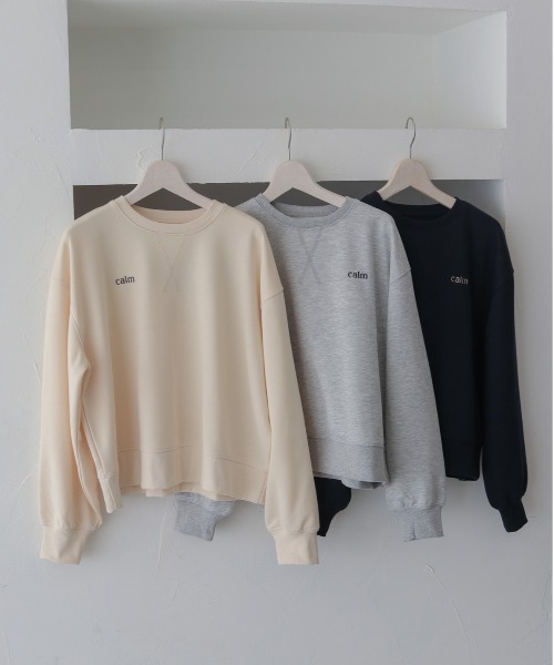 CLEIO(クレイオ)の「【CLEIO】オーバーサイズ刺繍スウェット OVERSIZED EMBROIDERED SWEATSHIRT/980-14604(Tシャツ/カットソー・レディース・グレー/アイボリー/ネイビー・FREE)」の16枚目の写真