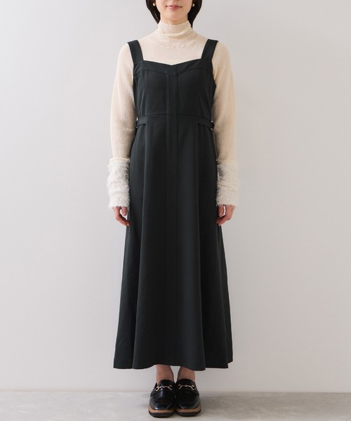 VIS(ビス)の「ウエストベルトジャンパースカート(ジャンパースカート・レディース・ダークブラウン/スミクロ・FREE)」の16枚目の写真