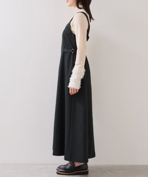 VIS(ビス)の「ウエストベルトジャンパースカート(ジャンパースカート・レディース・ダークブラウン/スミクロ・FREE)」の22枚目の写真